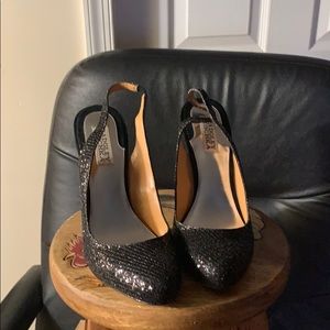 Sequins evening heels